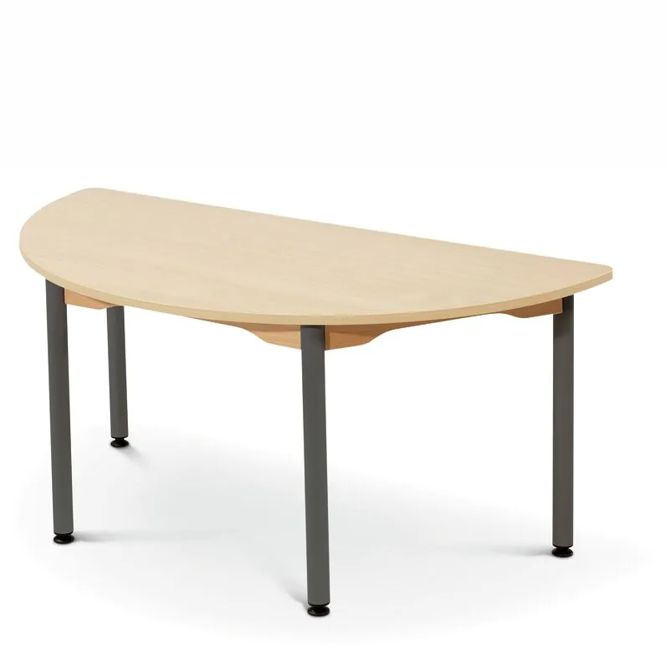 Halbrundtisch 120 x 60 cm laminiert, 5 Farben, 7 Höhen